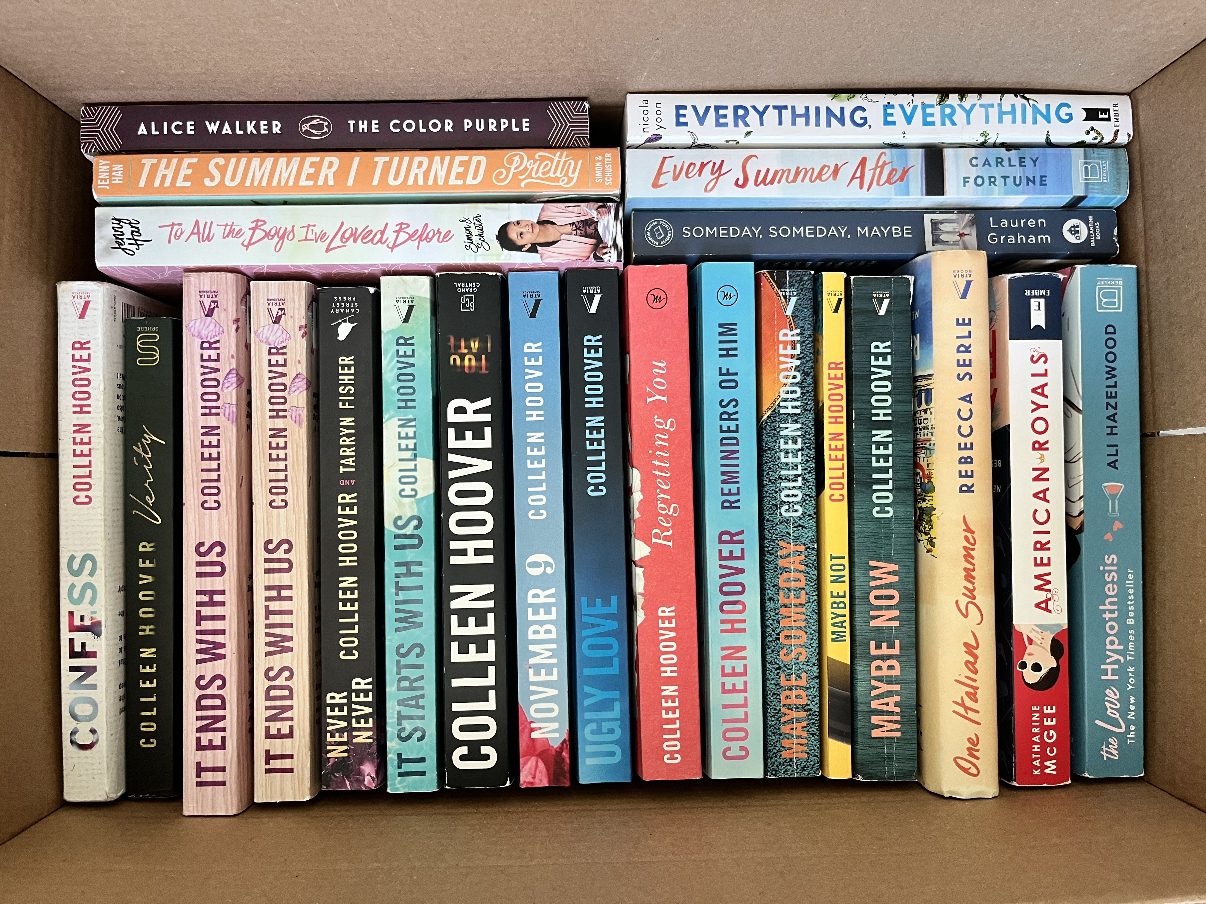 2025 Book Drive Collected Books in boxes