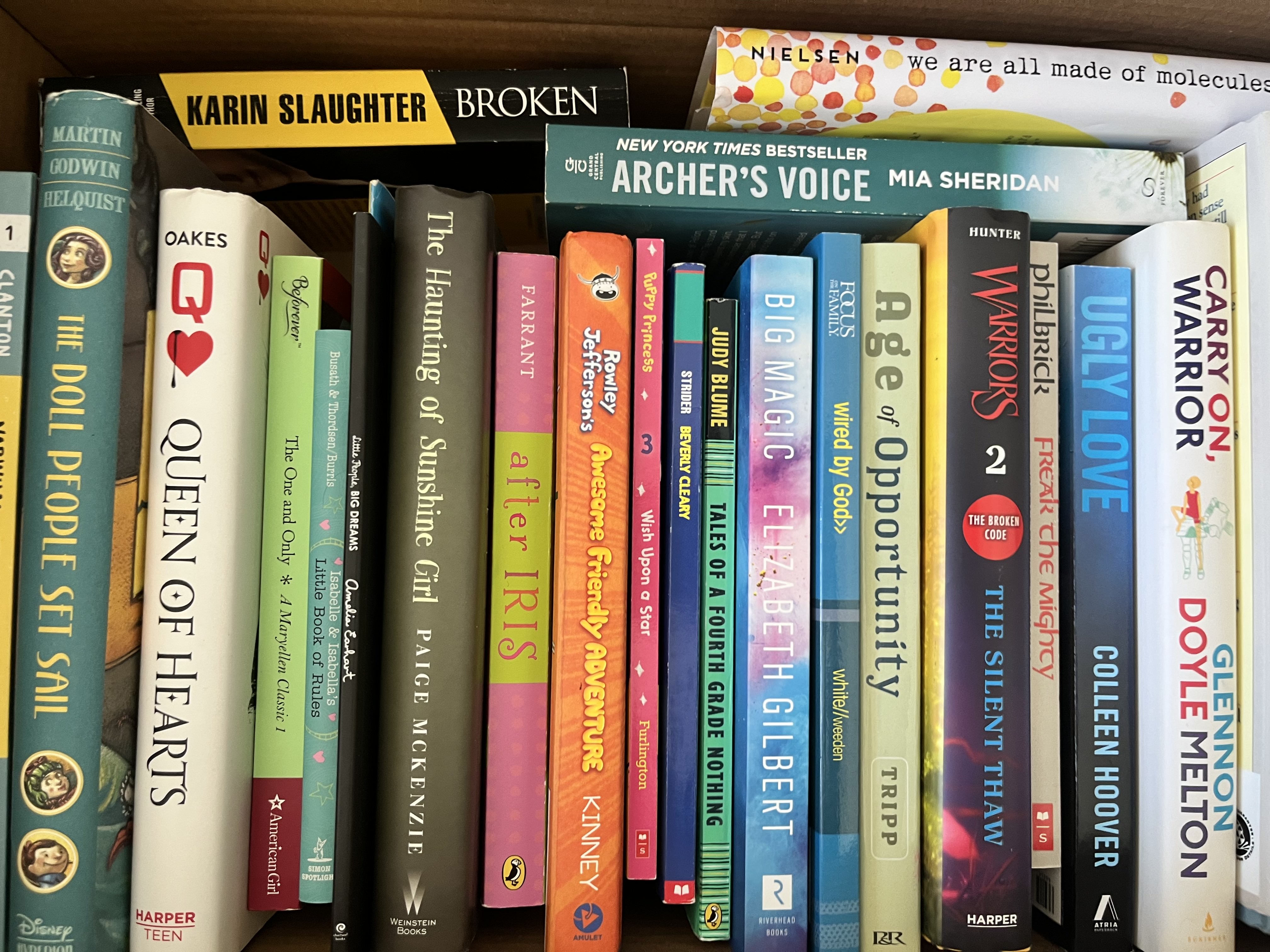 2025 Book Drive Collected Books in boxes