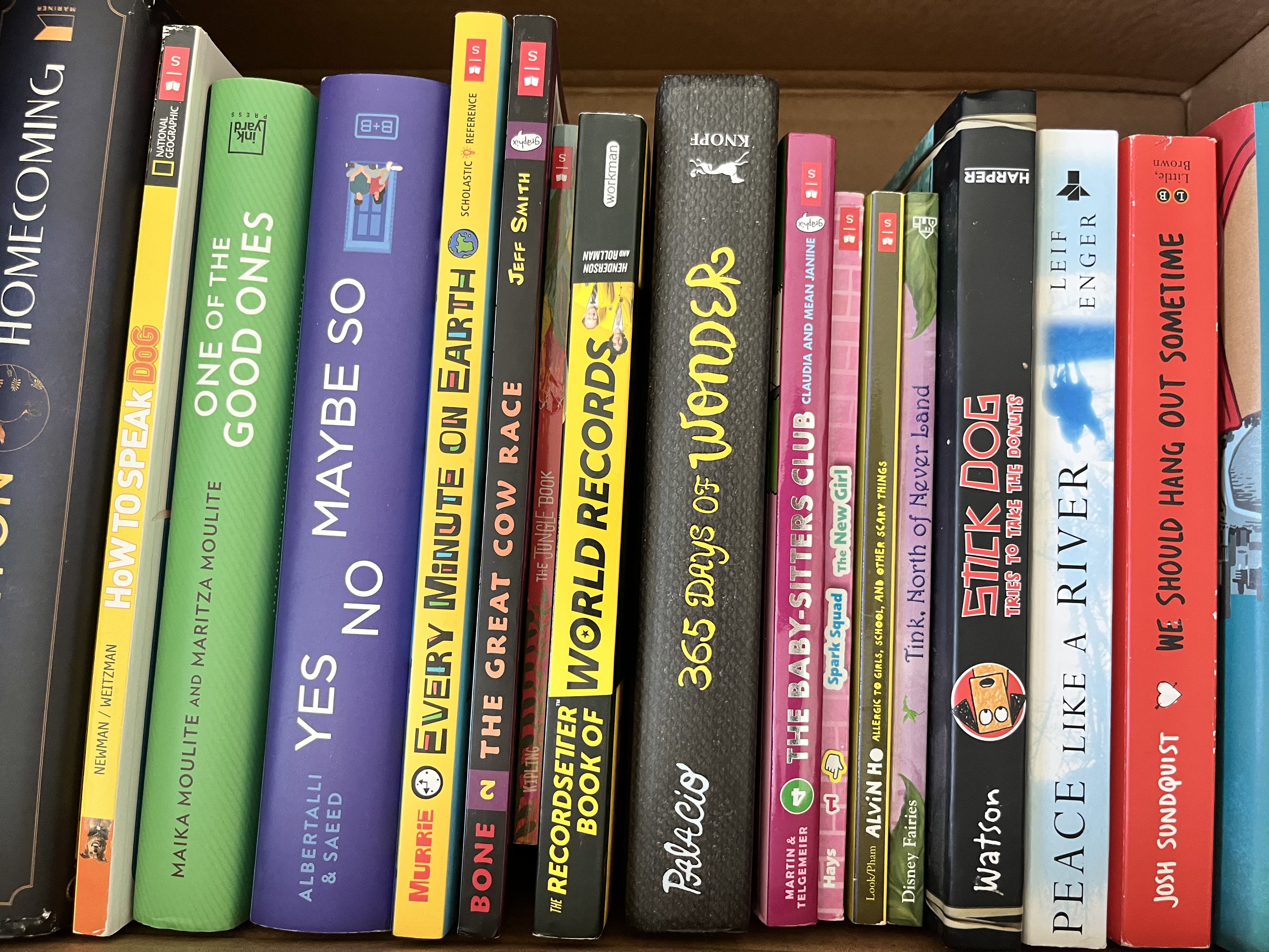 2025 Book Drive Collected Books in boxes