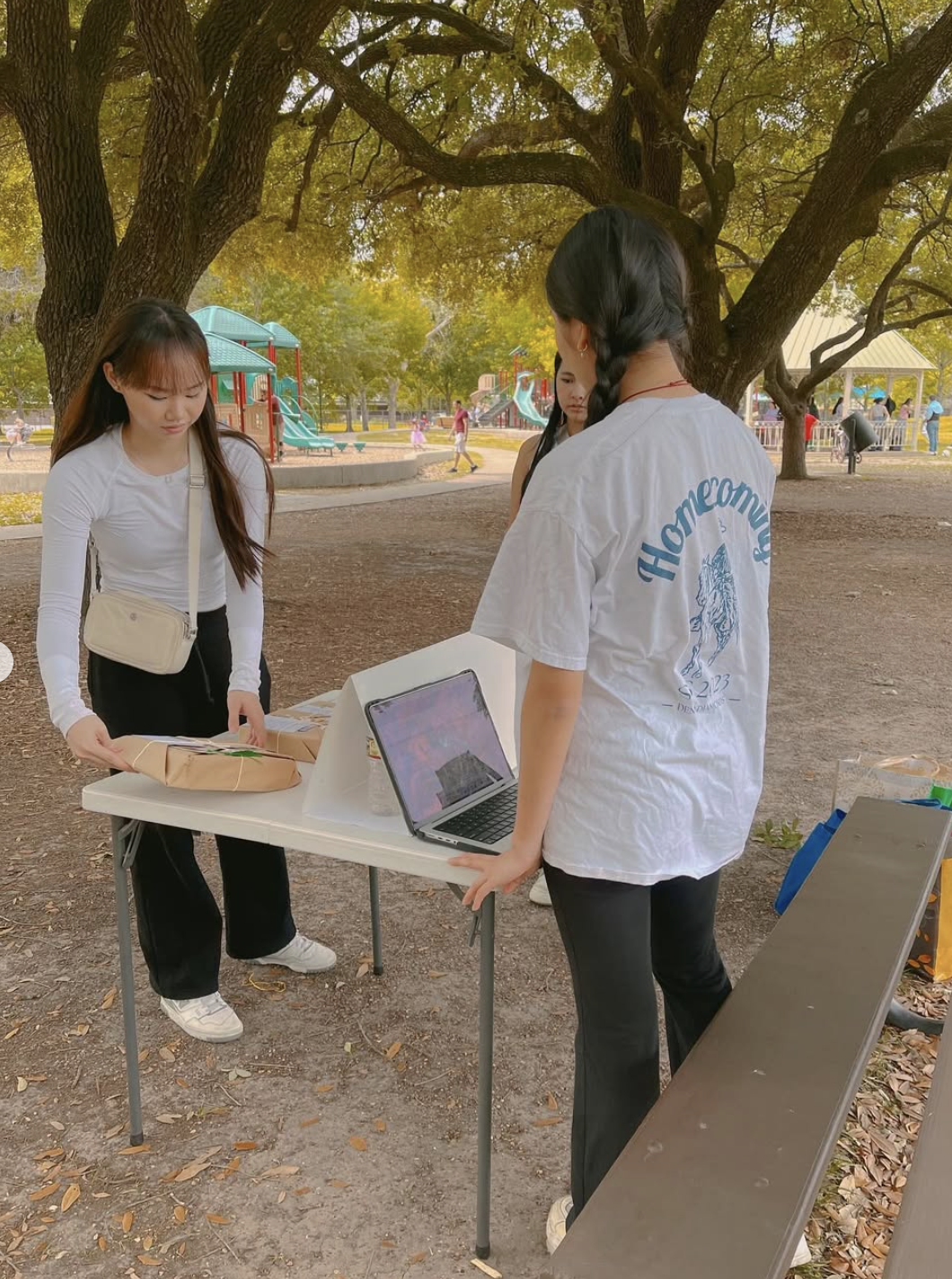 Team members at Blind Date with a Book event