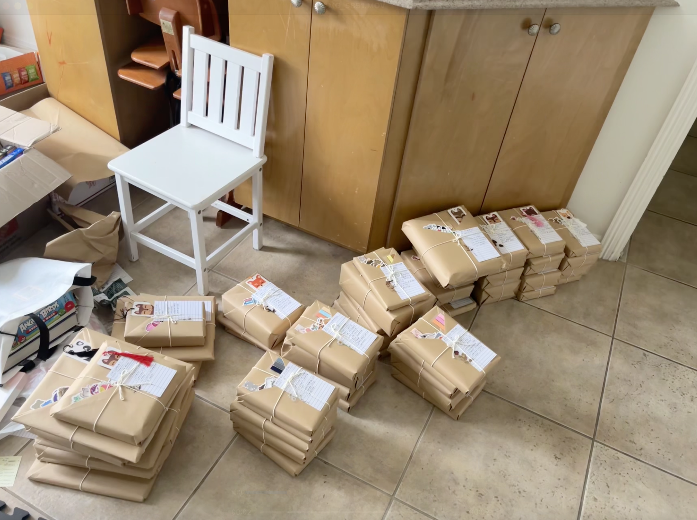 Team members prepping for Blind Date with a Book